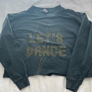 Let's Dance Graphic Pullover - Dark Green